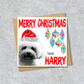 Bichon Frise Christmas Card, Personalised, Dog Mum, Dog Dad, Love from the Dog