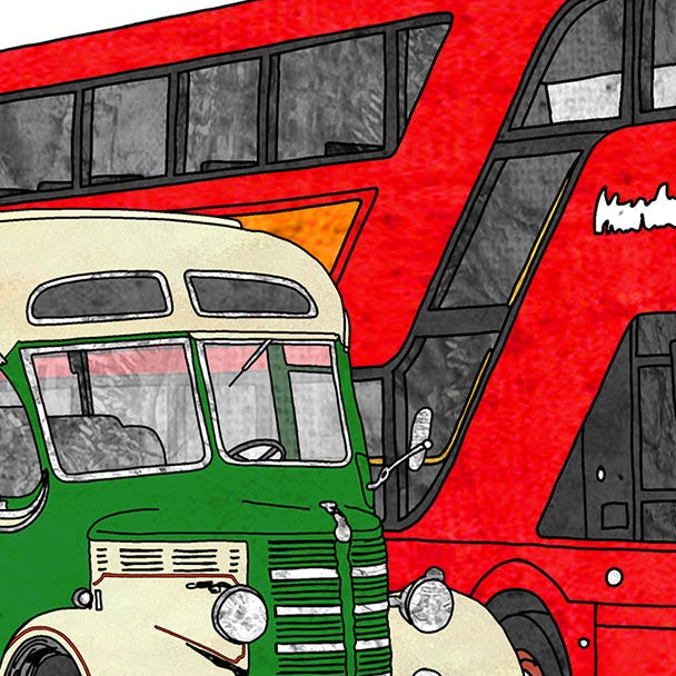 A5 Bus Birthday Personalised Card, Congratulations PCV, Good Luck, Father's day, Bus Enthusiasts