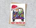 Campervan Christmas Card, A5 Personalised Greeting Card