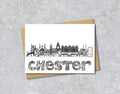 Chester Skyline, Black and White A6 Card