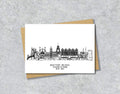 Chester Graduation Card, Personalised A6 Black and White Housewarming Card