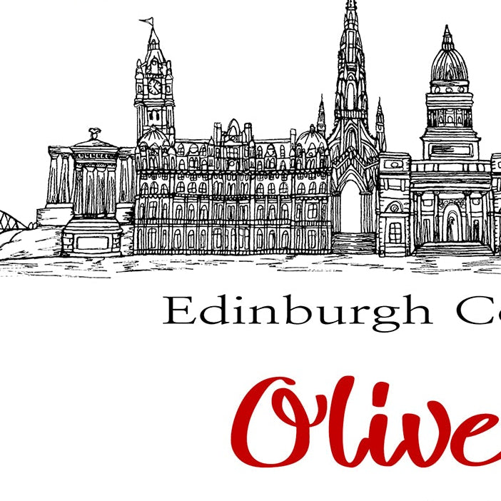 Edinburgh College University Congratulations Card, New Student, Good Luck, A5 Personalised Card