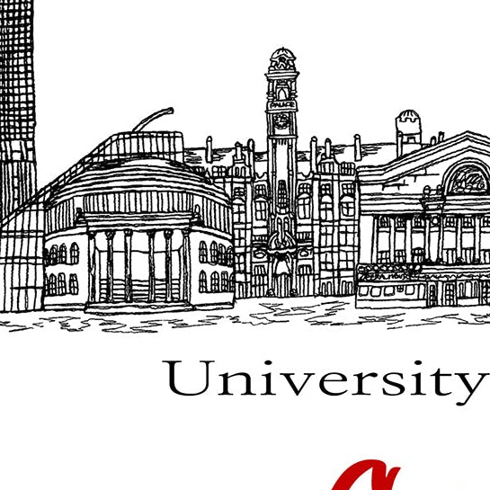Manchester University Congratulations Card, New Student, Good Luck, A5 Personalised Card
