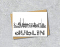 Dublin Skyline, Black and White A6 Card