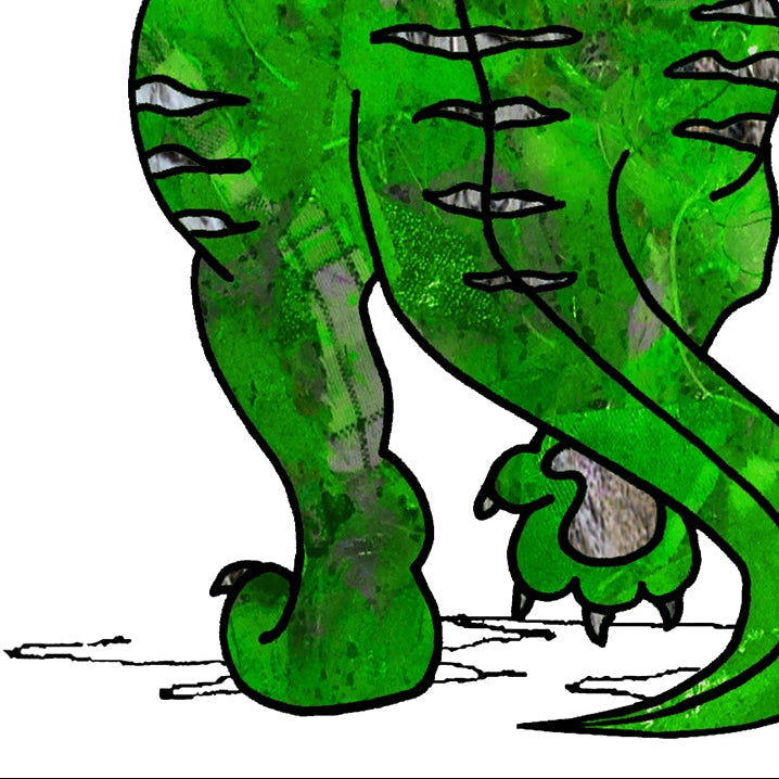 Dinosaur Christmas Card, A5 Personalised Greeting Card