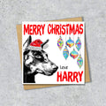 Doberman Christmas Card, Personalised, Dog Mum, Dog Dad, Love from the Dog
