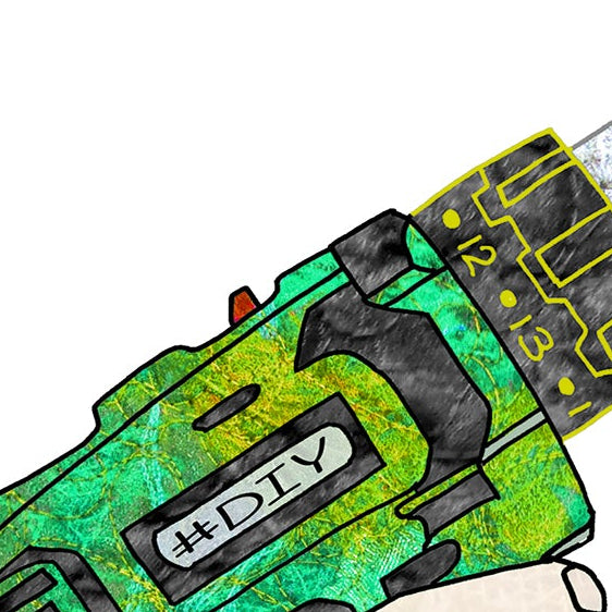 A5 DIY Drill Birthday Personalised Card, Handyman Father's Day Card, Licence to Drill