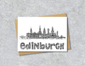 Edinburgh Skyline, Black and White A6 Card