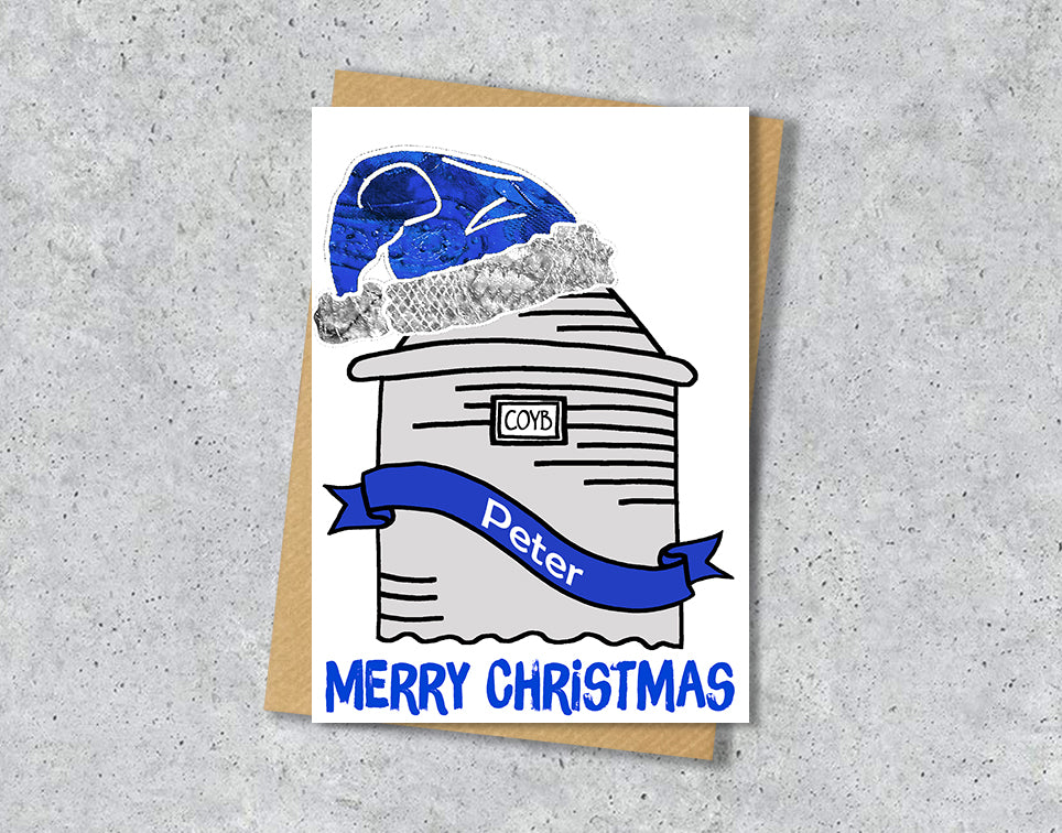 Personalised Everton Tower Christmas A5 Card, Football Fan, Xmas Gift Card