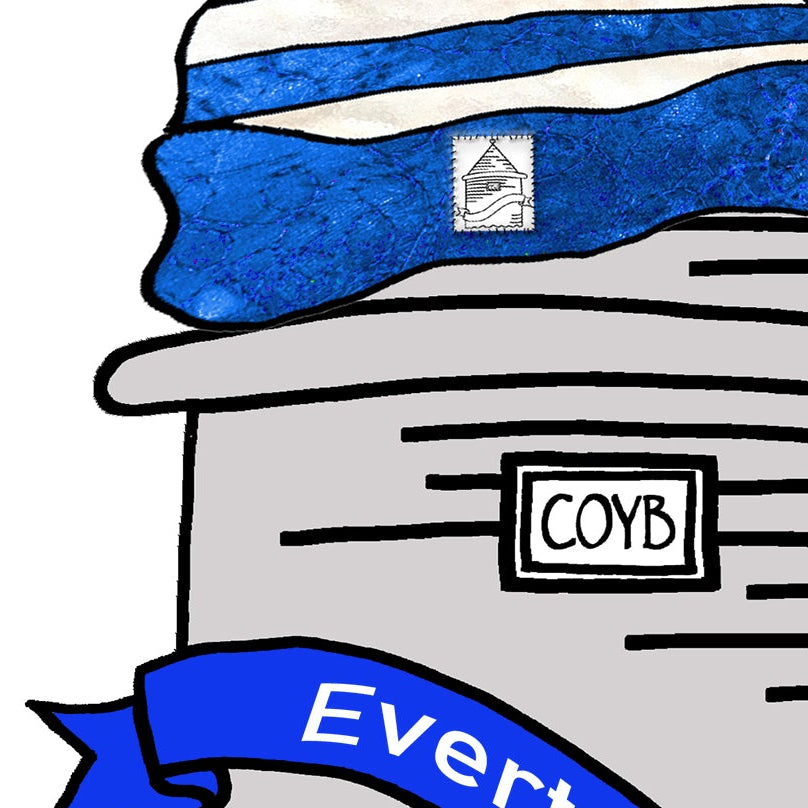 A5 Everton Tower Birthday Personalised Card, Football Fan, Prince Rupert Tower