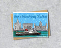 Liverpool Christmas Pun A5 Card, Ferry Merry Christmas