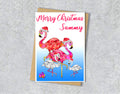 Flamingo Christmas Card, A5 Personalised Greeting Card