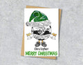 Green and White Football Christmas A5 Card, Team Colours, Personalised Xmas Gift Card