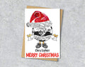 Red Football Christmas A5 Card, Team Colours, Personalised Xmas Gift Card