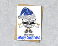 Royal Blue Football Christmas A5 Card, Team Colours, Personalised Xmas Gift Card