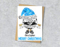 Sky Blue Football Christmas A5 Card, Team Colours, Personalised Xmas Gift Card
