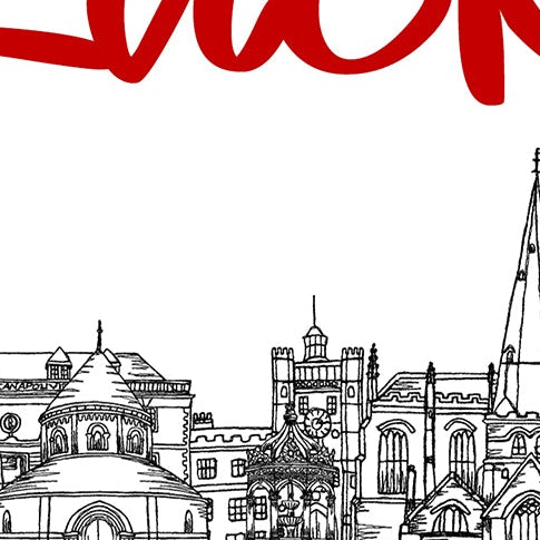Cambridge University Congratulations Card, New Student, Good Luck, A5 Personalised Card