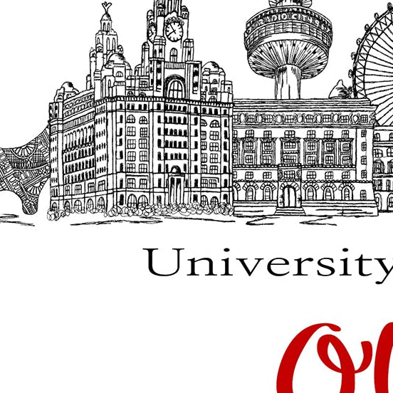 Liverpool University Congratulations Card, New Student, Good Luck, A5 Personalised Card