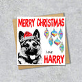 German Shepherd Christmas Card, Personalised, Dog Mum, Dog Dad, Love from the Dog