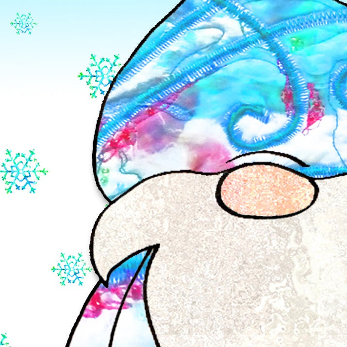 Gnome Christmas Card, A5 Personalised Greeting Card