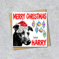 Greyhound Christmas Card, Personalised, Dog Mum, Dog Dad, Love from the Dog