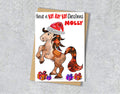 Horse Christmas Card, A5 Personalised Greeting Card
