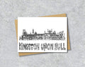 Kingston upon Hull Skyline, Black and White A6 Card