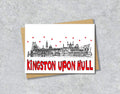 Kingston upon Hull Skyline, Black, White and Red A6 Card