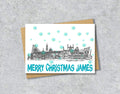 Hull Skyline Christmas Card, A5 Personalised Xmas Family Card