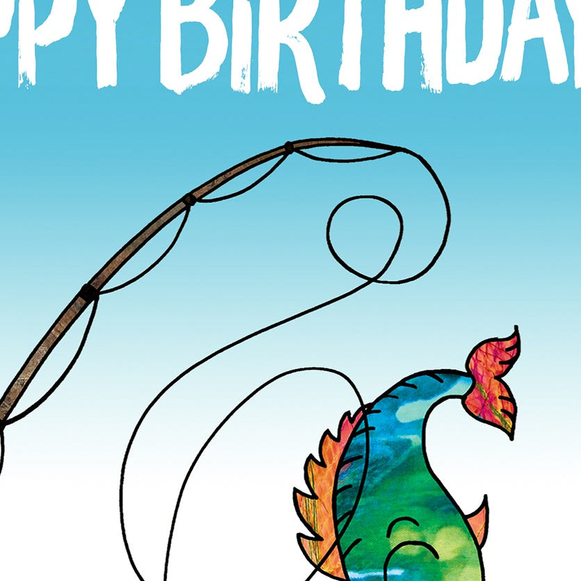 A5 Fishing Birthday Personalised Card, Father's Day Card