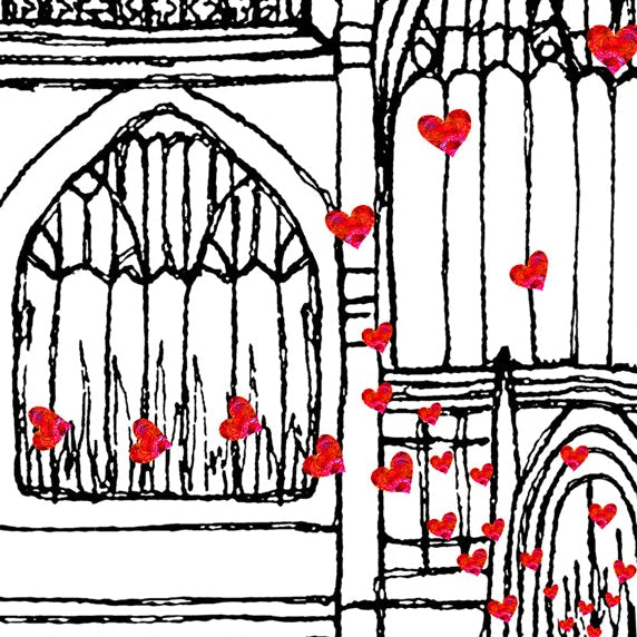 Personalised Hull Minster Wedding Venue Card, Anniversary Card