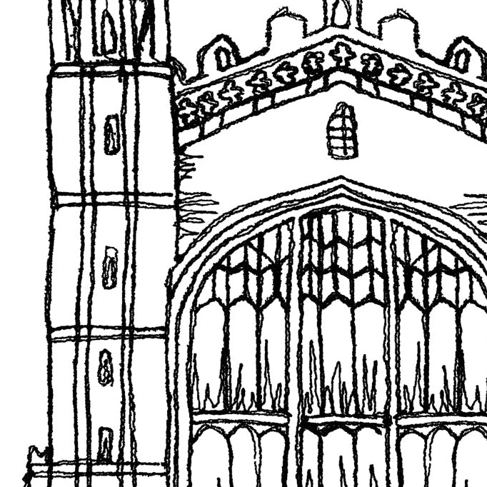 Personalised King's College Chapel Wedding Venue Card, Cambridge, Anniversary Card