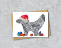 Liverpool Lambanana Christmas A5 Card - Black and white