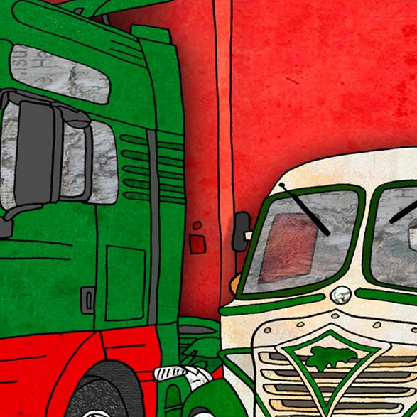 A5 Lorry Truck Birthday Personalised Card, Congratulations HGV, Good Luck, Father's day, Lorry Enthusiasts