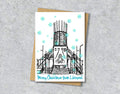 Personalised Liverpool Metropolitan Cathedral Christmas A5 Card, Paddy's Wigwam