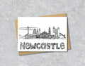 Newcastle Skyline, Black and White A6 Card