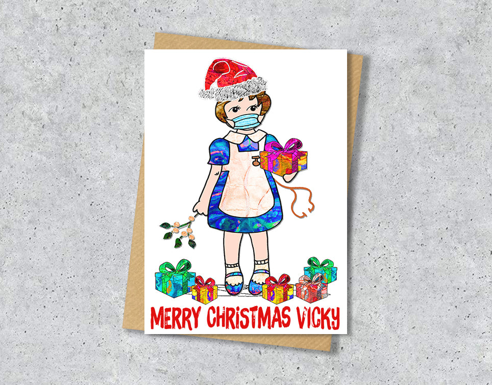 Nurse Christmas Card, A5 Personalised Greeting Card