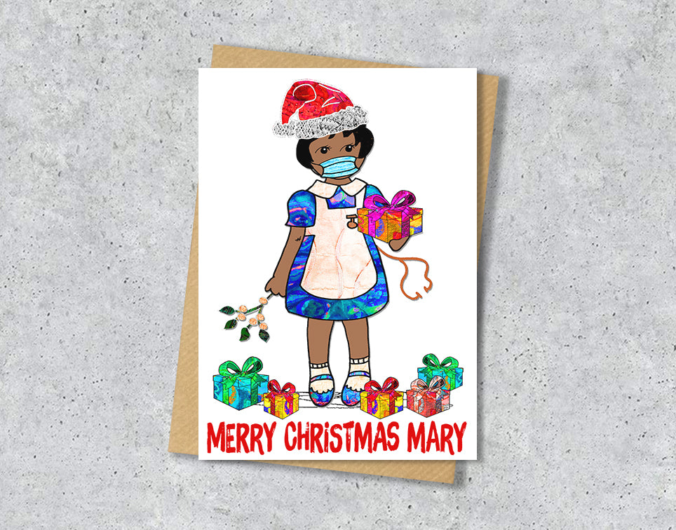Nurse Christmas Card, A5 Personalised Greeting Card