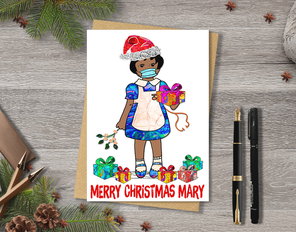 Nurse Christmas Card, A5 Personalised Greeting Card