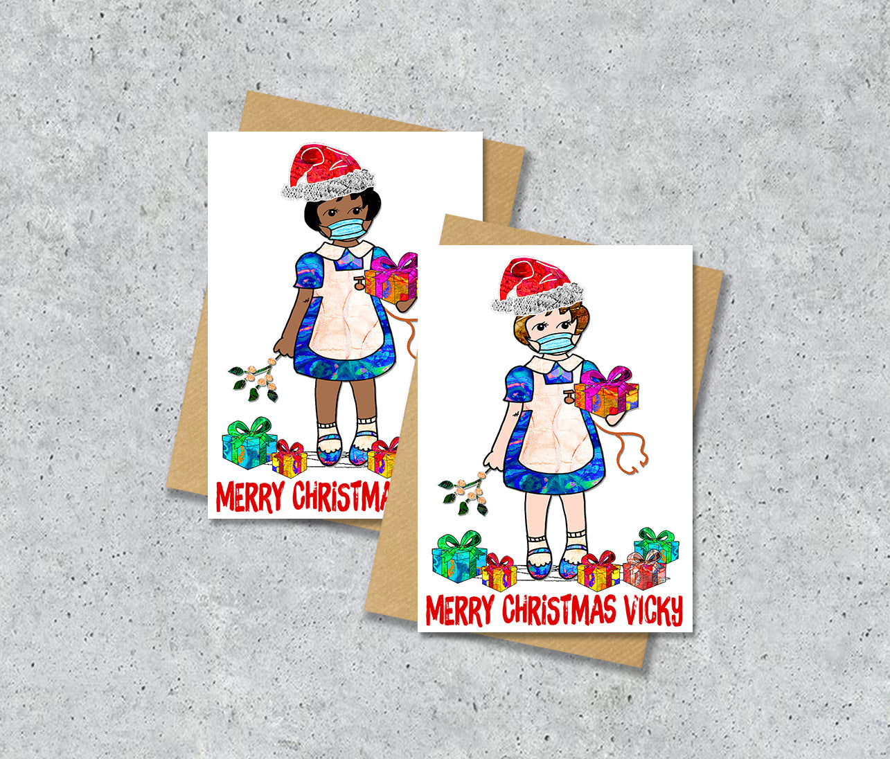 Nurse Christmas Card, A5 Personalised Greeting Card