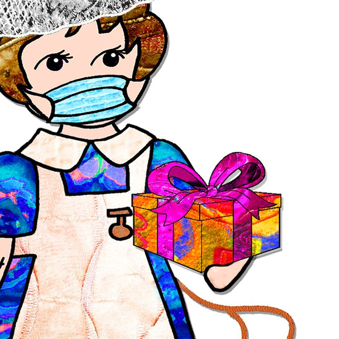 Nurse Christmas Card, A5 Personalised Greeting Card