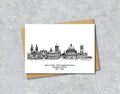 Oxford Graduation Card, Personalised A6 Black and White Housewarming Card