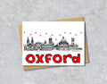Oxford Skyline, Black, White and Red A6 Card