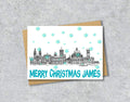 Oxford Skyline Christmas Card, A5 Personalised Xmas Family Card
