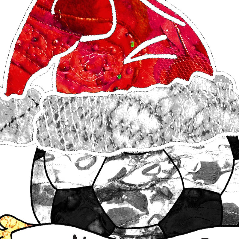 Red Football Christmas A5 Card, Team Colours, Personalised Xmas Gift Card