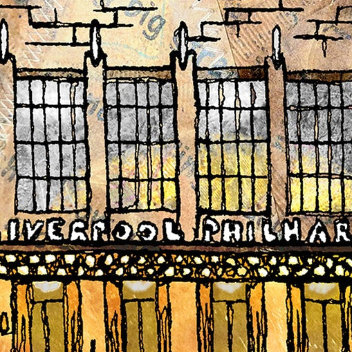 Personalised Liverpool Philharmonic Hall Wedding Venue Card, Anniversary Card