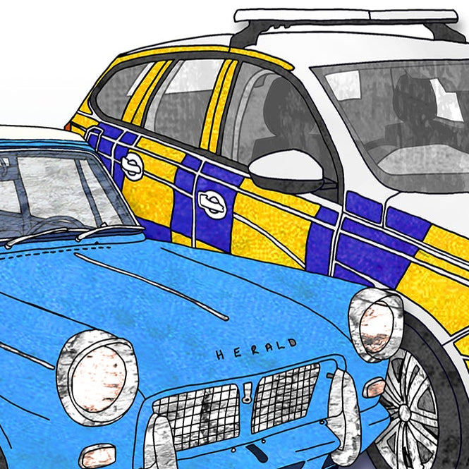 Personalised Police Car Birthday A5 Card, Congratulations, Father's Day, Good Luck