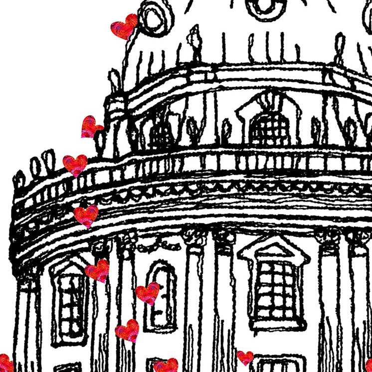 Personalised Radcliffe Camera Wedding Venue Card, Bodleian Library, Oxford, Anniversary Card