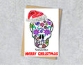 Skull Christmas Card, A5 Personalised Greeting Card