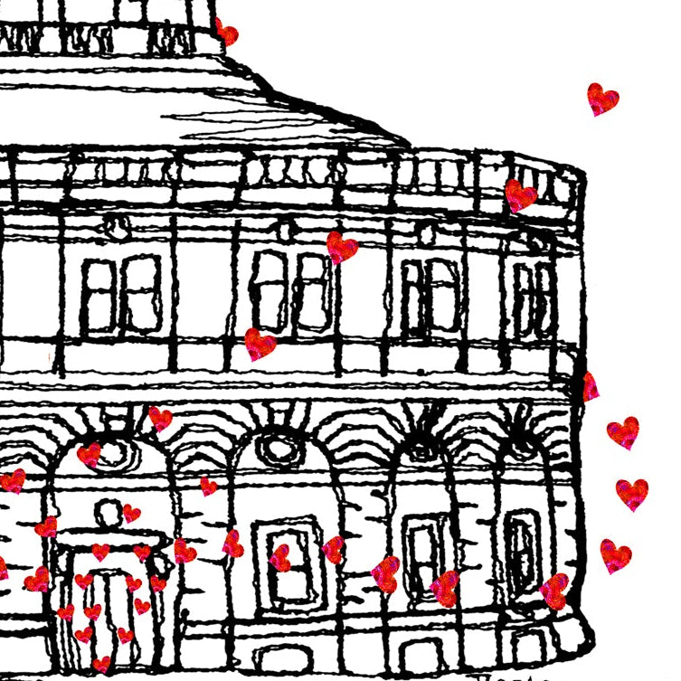 Personalised Sheldonian Theatre Wedding Venue Card, Oxford, Anniversary Card